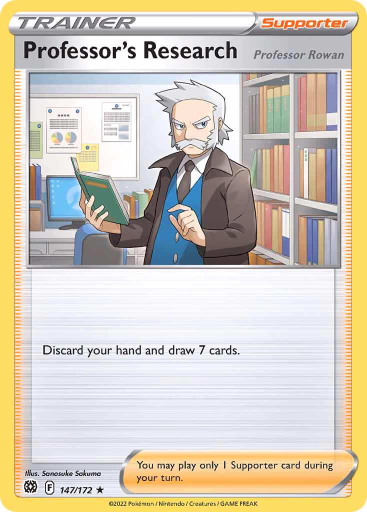 Professor's Research Pokemon card (147/172, Brilliant Stars)