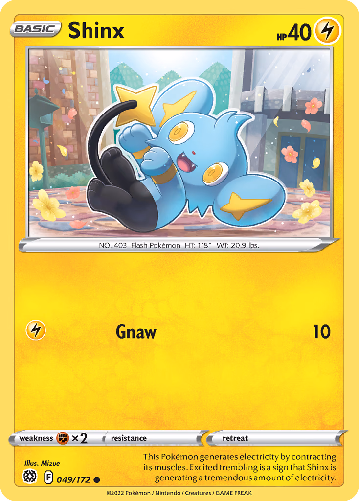 Shinx Pokemon card (049/172, Brilliant Stars)