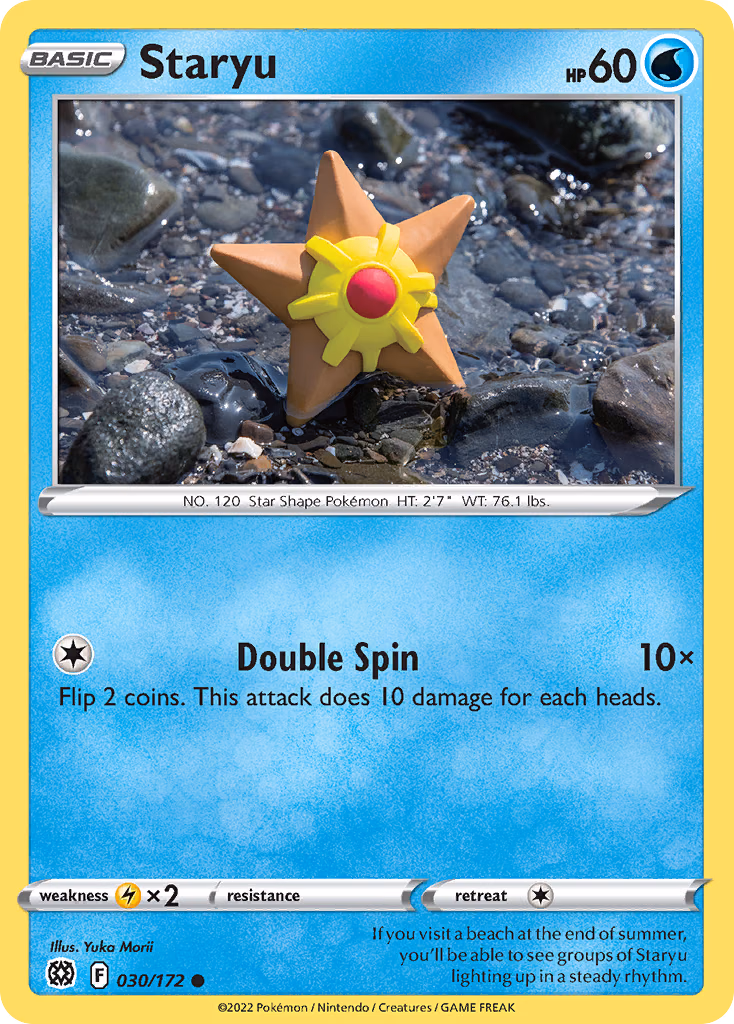 Staryu Pokemon card (030/172, Brilliant Stars)