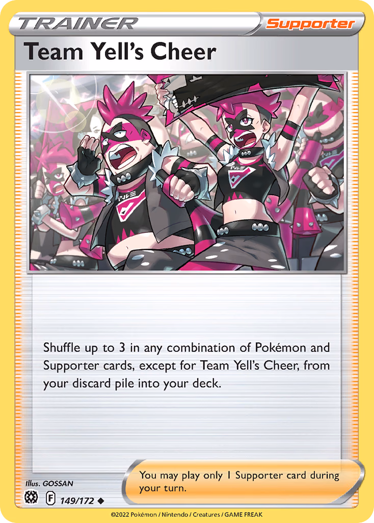 Team Yell's Cheer Pokemon card (149/172, Brilliant Stars)