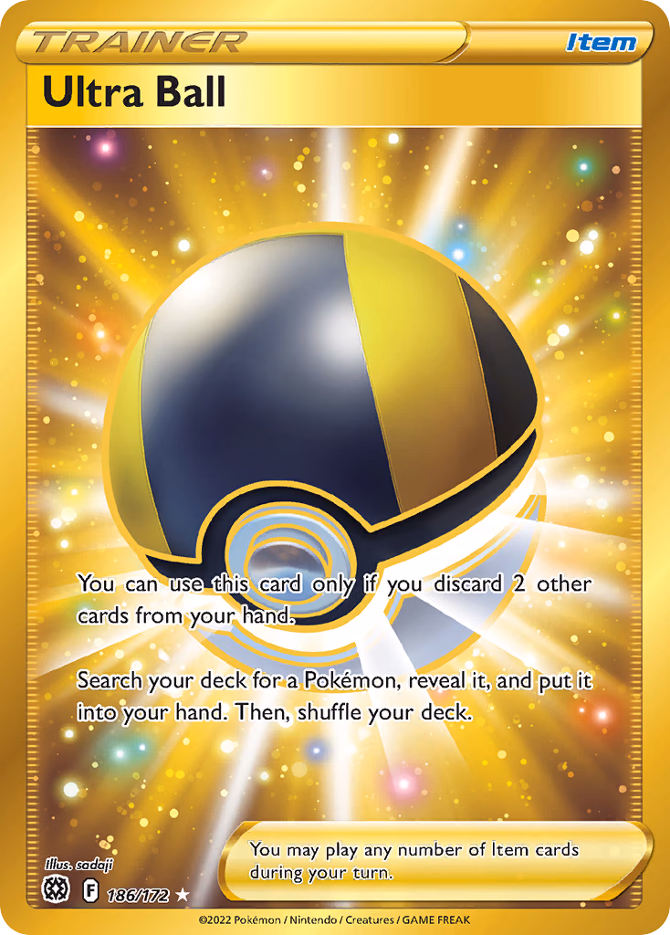 Ultra Ball Pokemon card (186/172, Brilliant Stars)