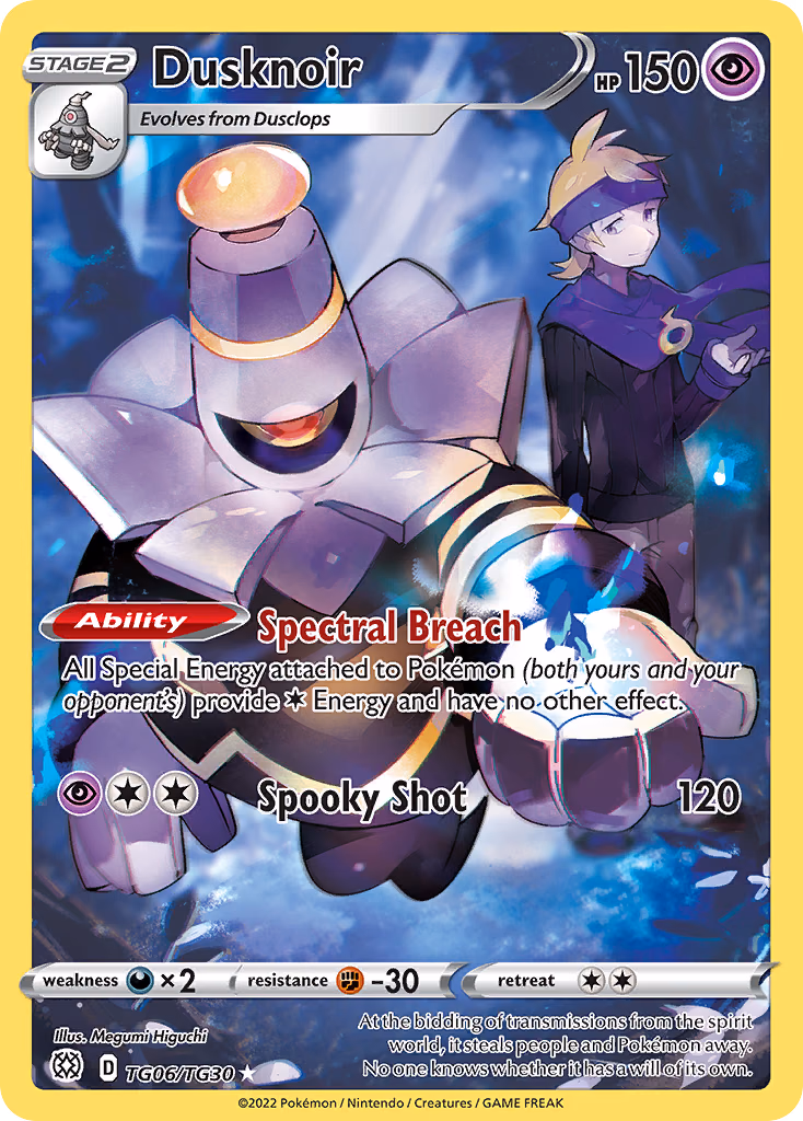 Dusknoir Pokemon card (TG06/TG30, Brilliant Stars Trainer Gallery)