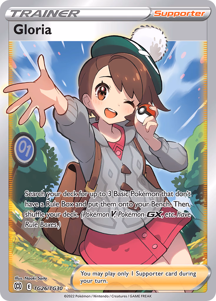 Gloria Pokemon card (TG26/TG30, Brilliant Stars Trainer Gallery)