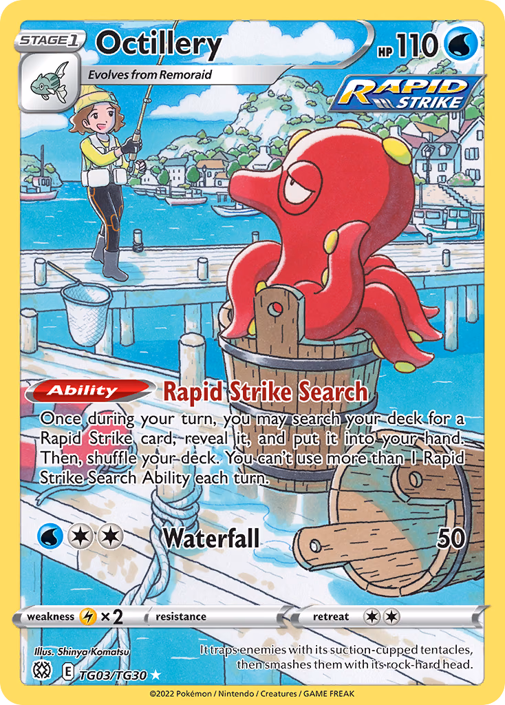 Octillery Pokemon card (TG03/TG30, Brilliant Stars Trainer Gallery)