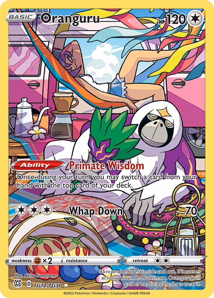 Oranguru Pokemon card (TG12/TG30, Brilliant Stars Trainer Gallery)