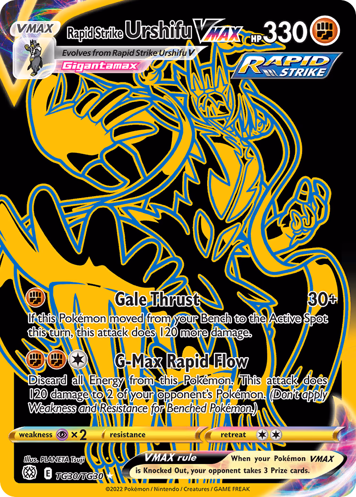 Rapid Strike Urshifu VMAX Pokemon card (TG30/TG30, Brilliant Stars Trainer Gallery)