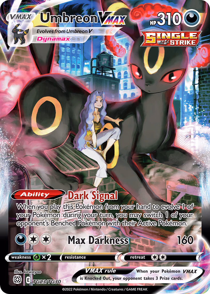 Umbreon VMAX Pokemon card (TG23/TG30, Brilliant Stars Trainer Gallery)