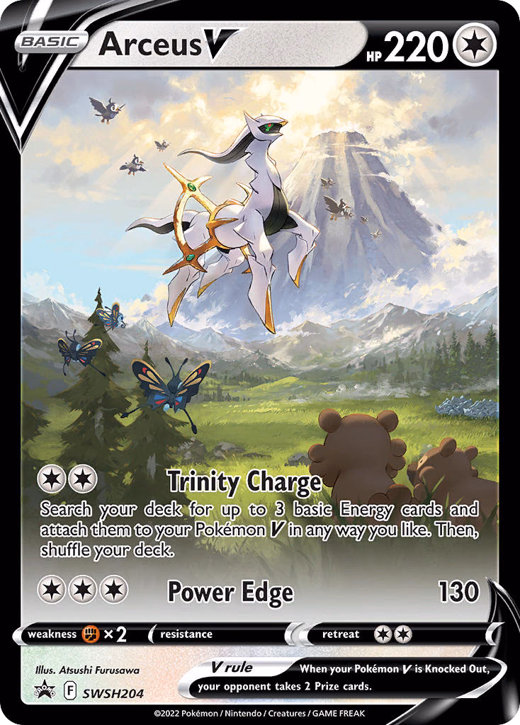 Arceus V Pokemon card (SWSH204, SWSH Black Star Promos)