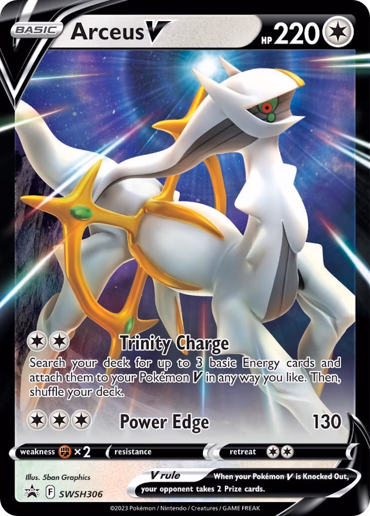 Arceus V Pokemon card (SWSH306, SWSH Black Star Promos)