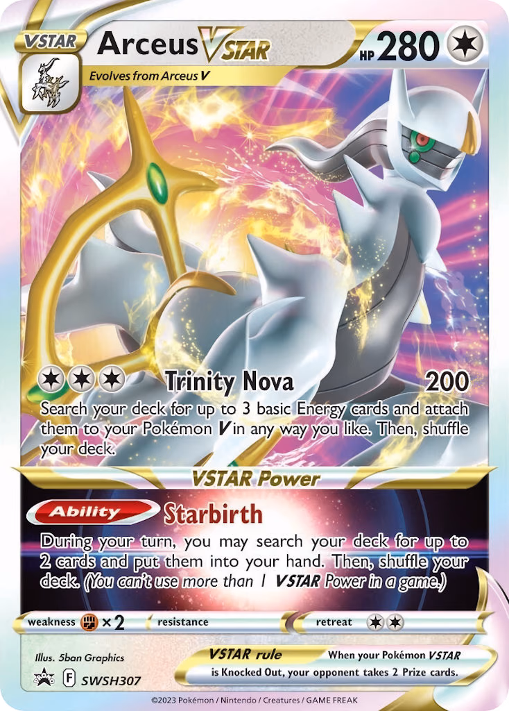 Arceus VSTAR Pokemon card (SWSH307, SWSH Black Star Promos)