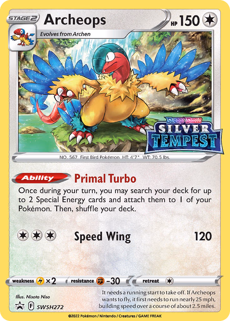 Archeops Pokemon card (SWSH272, SWSH Black Star Promos)