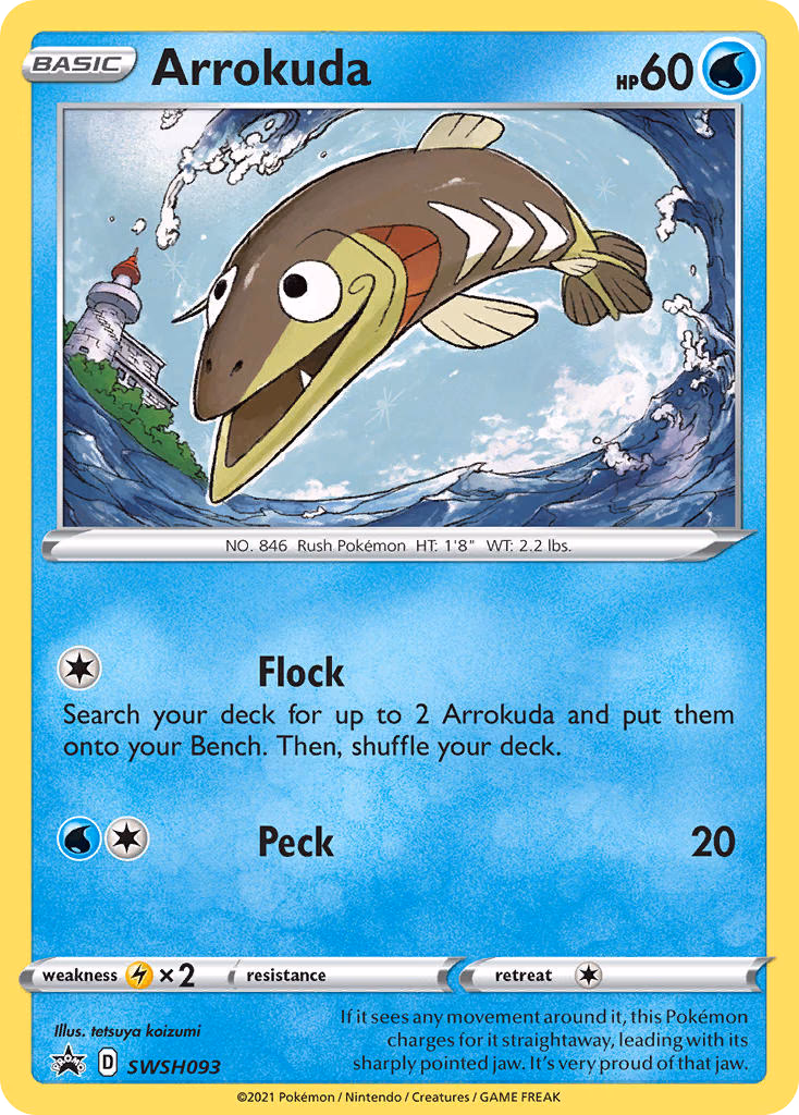 Arrokuda Pokemon card (SWSH093, SWSH Black Star Promos)