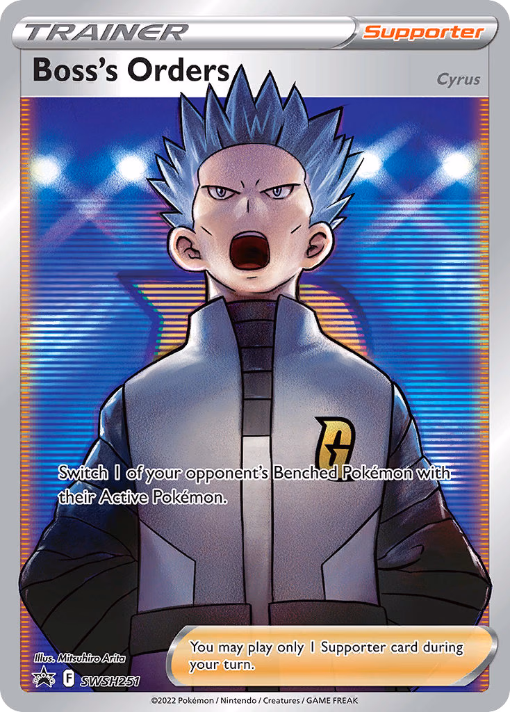 Boss's Orders Pokemon card (SWSH251, SWSH Black Star Promos)