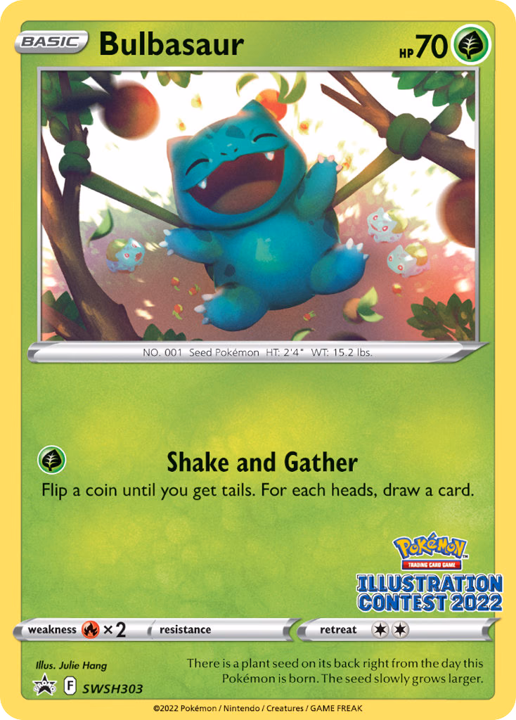 Bulbasaur Pokemon card (SWSH303, SWSH Black Star Promos)