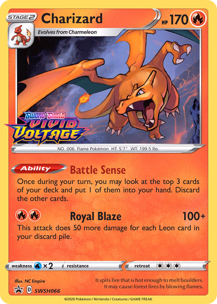 Charizard Pokemon card (SWSH066, SWSH Black Star Promos)
