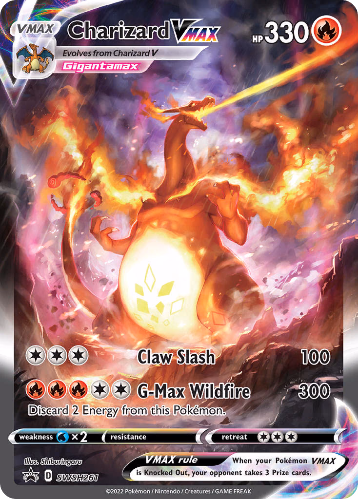 Charizard VMAX Pokemon card (SWSH261, SWSH Black Star Promos)