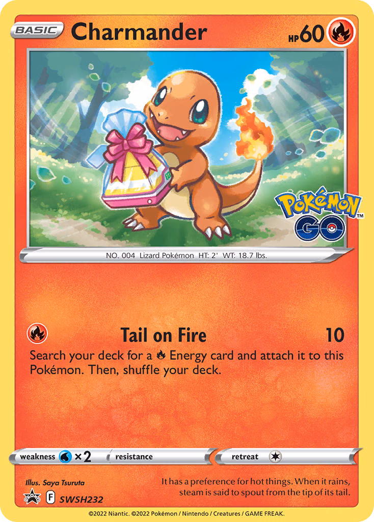 Charmander Pokemon card (SWSH232, SWSH Black Star Promos)