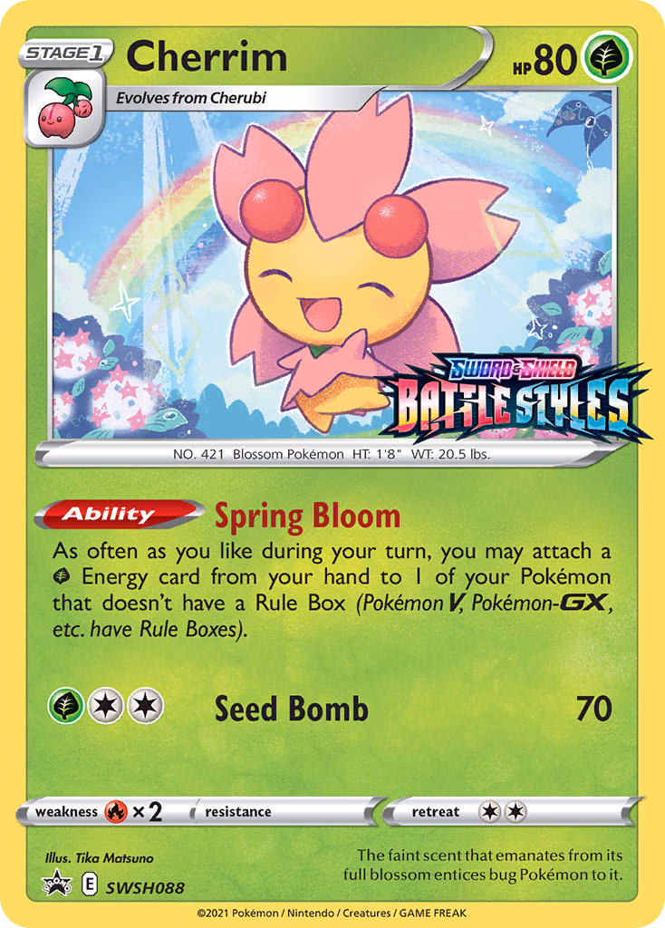 Cherrim Pokemon card (SWSH088, SWSH Black Star Promos)