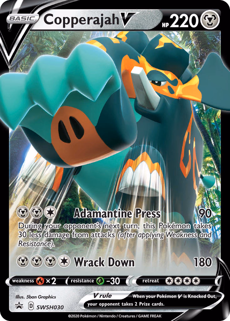 Copperajah V Pokemon card (SWSH030, SWSH Black Star Promos)