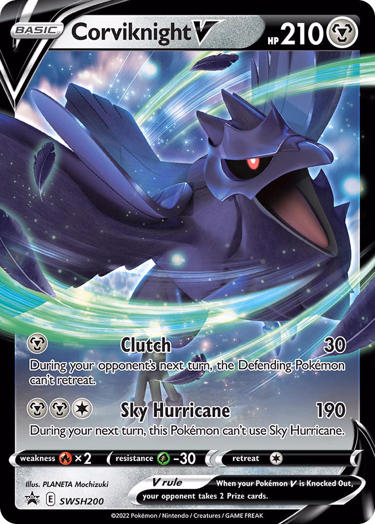 Corviknight V Pokemon card (SWSH200, SWSH Black Star Promos)