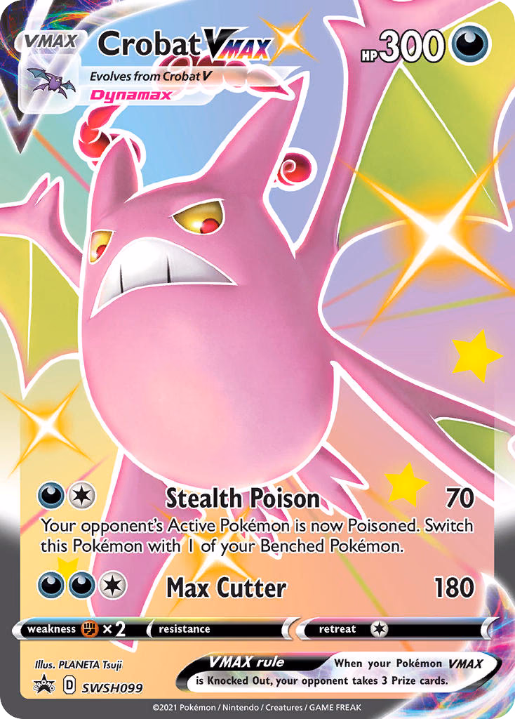 Crobat VMAX Pokemon card (SWSH099, SWSH Black Star Promos)