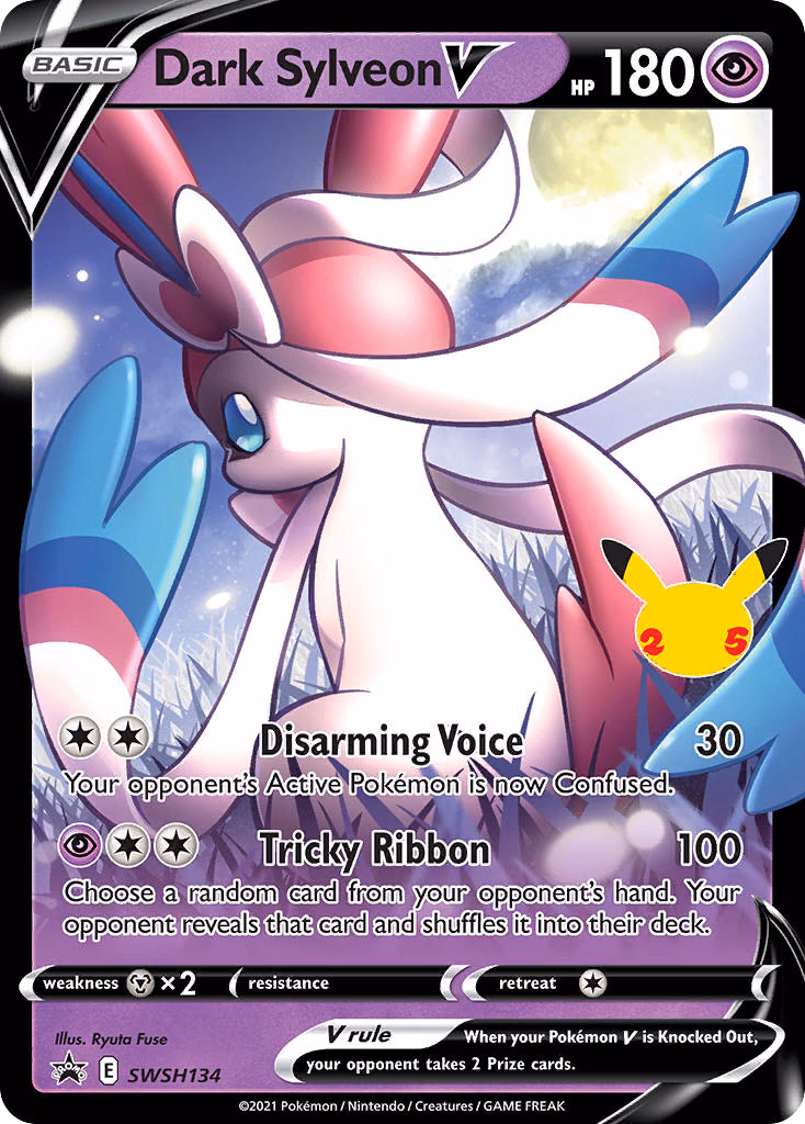 Dark Sylveon V Pokemon card (SWSH134, SWSH Black Star Promos)