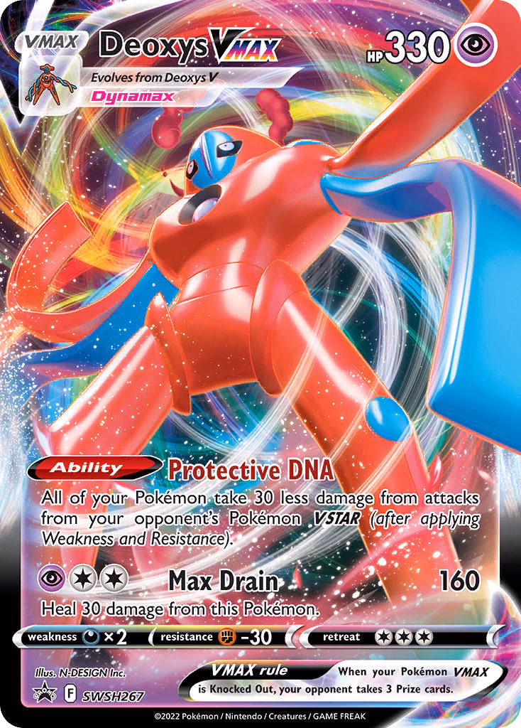 Deoxys VMAX Pokemon card (SWSH267, SWSH Black Star Promos)