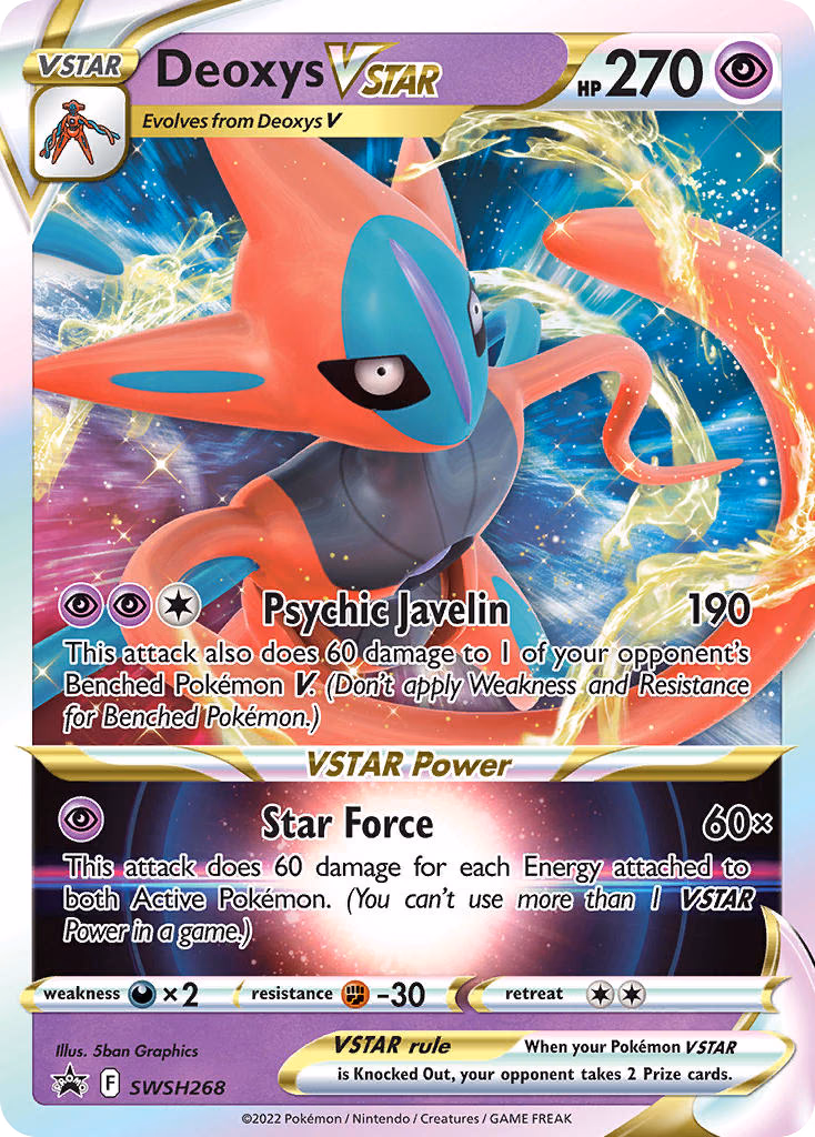 Deoxys VSTAR Pokemon card (SWSH268, SWSH Black Star Promos)