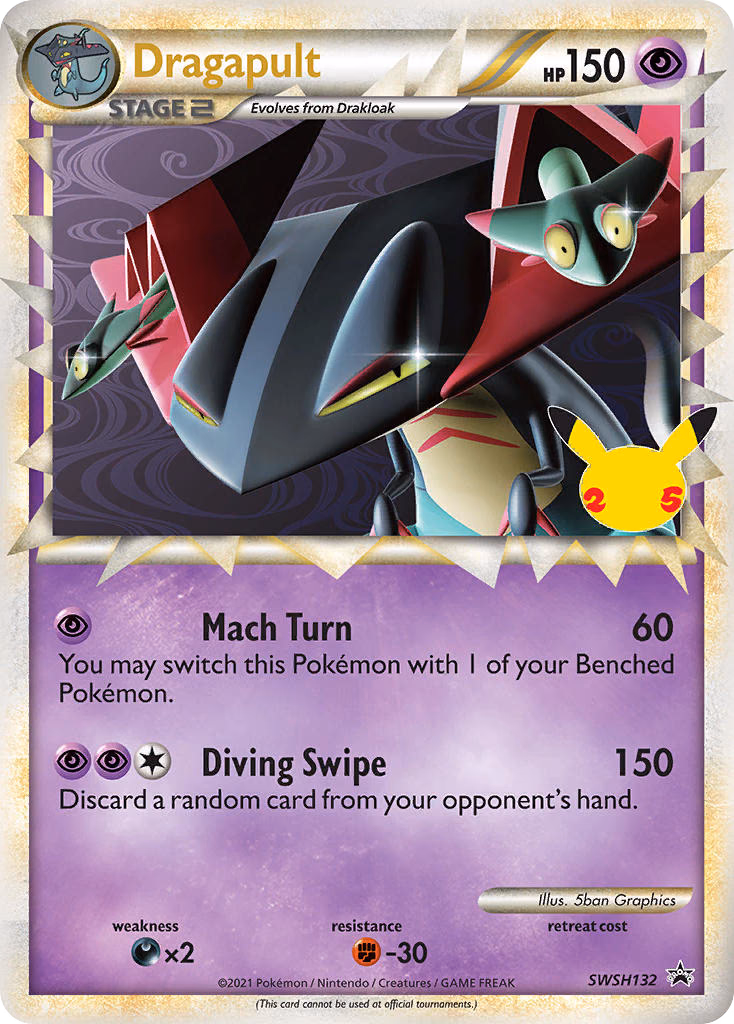 Dragapult Pokemon card (SWSH132, SWSH Black Star Promos)