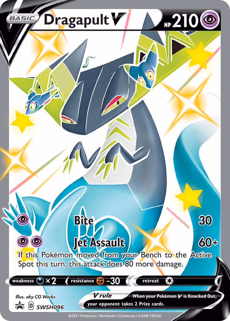 Dragapult V Pokemon card (SWSH096, SWSH Black Star Promos)