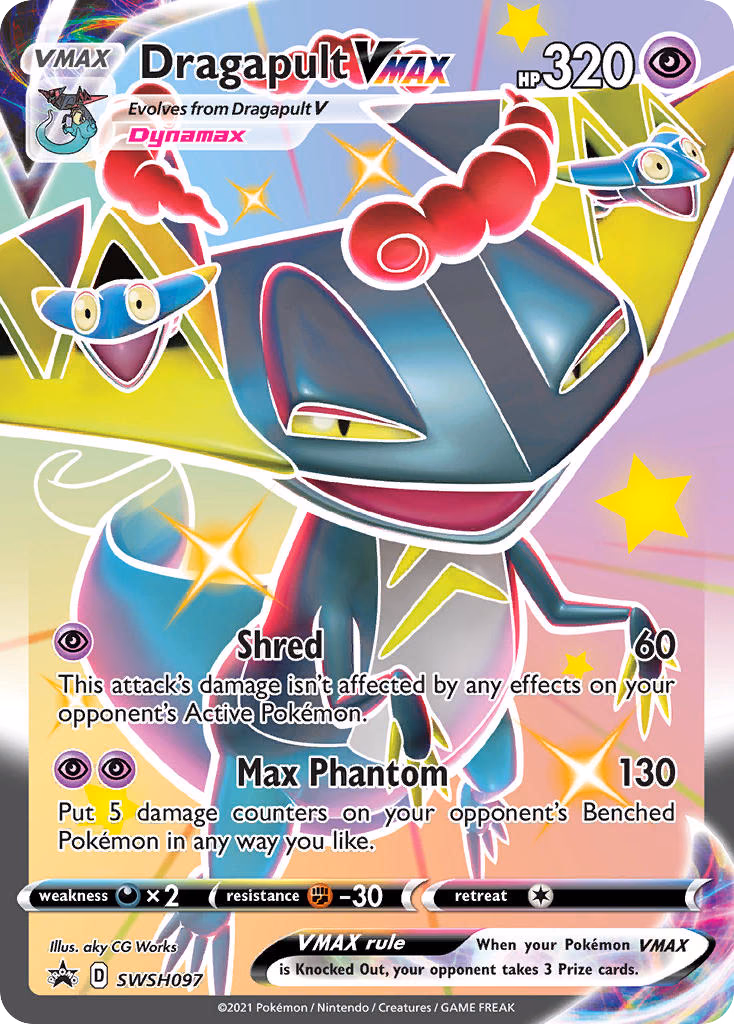 Dragapult VMAX Pokemon card (SWSH097, SWSH Black Star Promos)