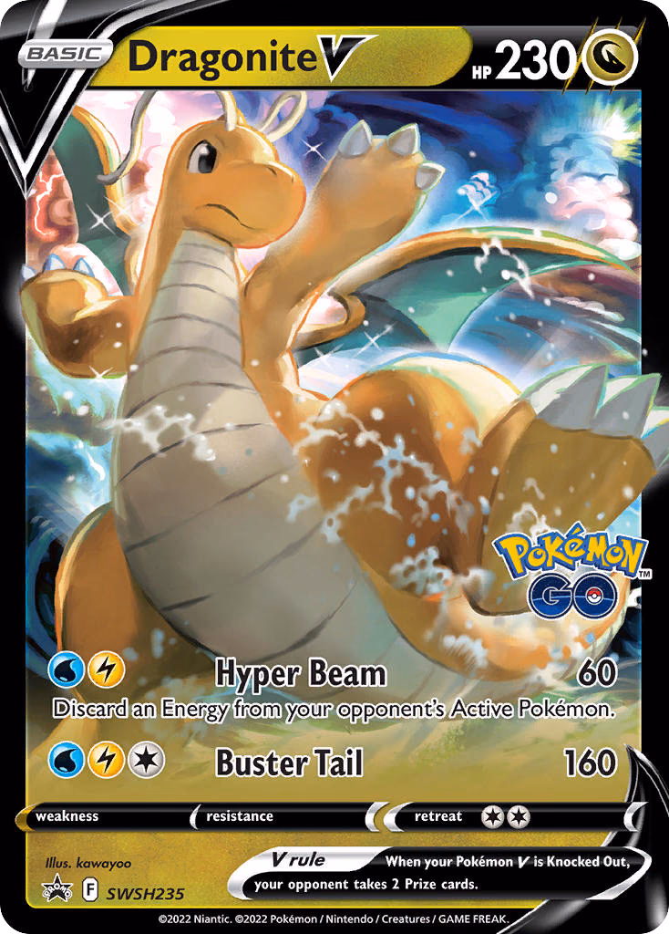 Dragonite V Pokemon card (SWSH235, SWSH Black Star Promos)