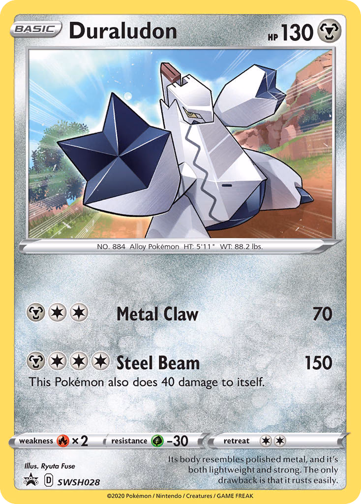 Duraludon Pokemon card (SWSH028, SWSH Black Star Promos)