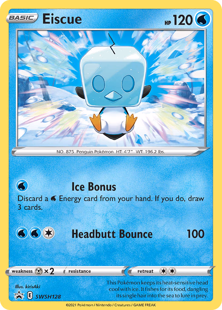 Eiscue Pokemon card (SWSH128, SWSH Black Star Promos)
