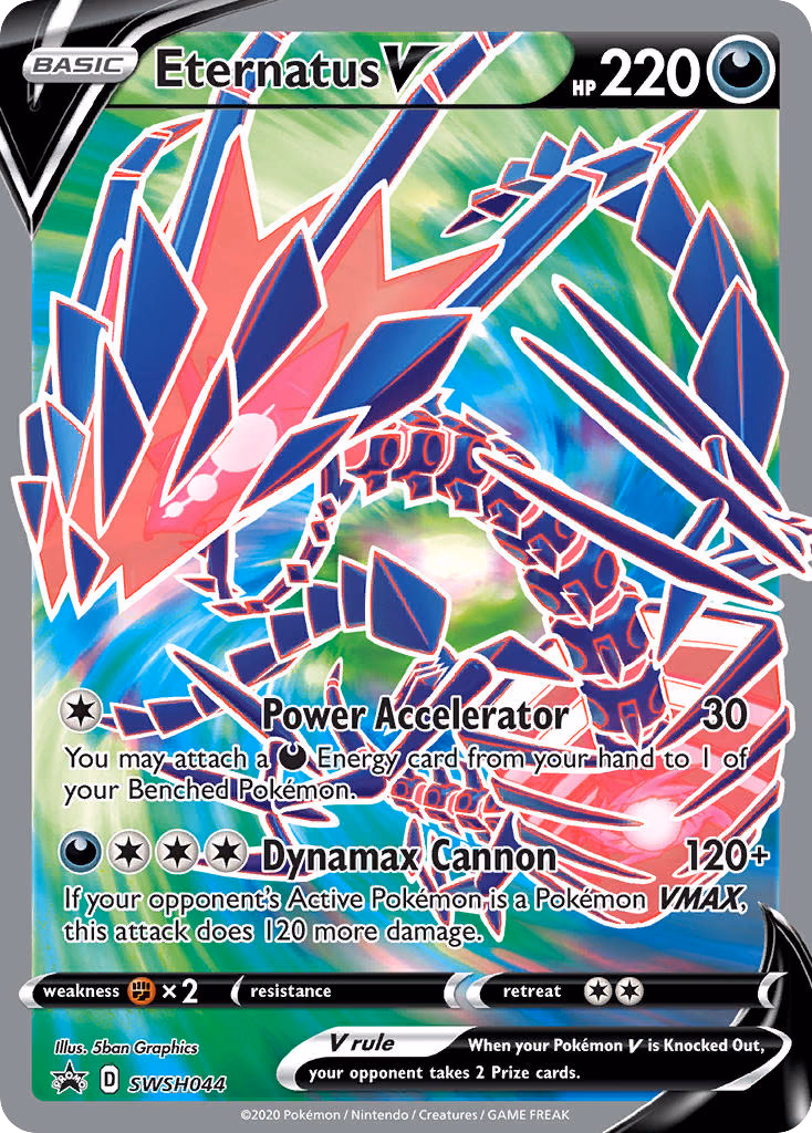 Eternatus V Pokemon card (SWSH044, SWSH Black Star Promos)