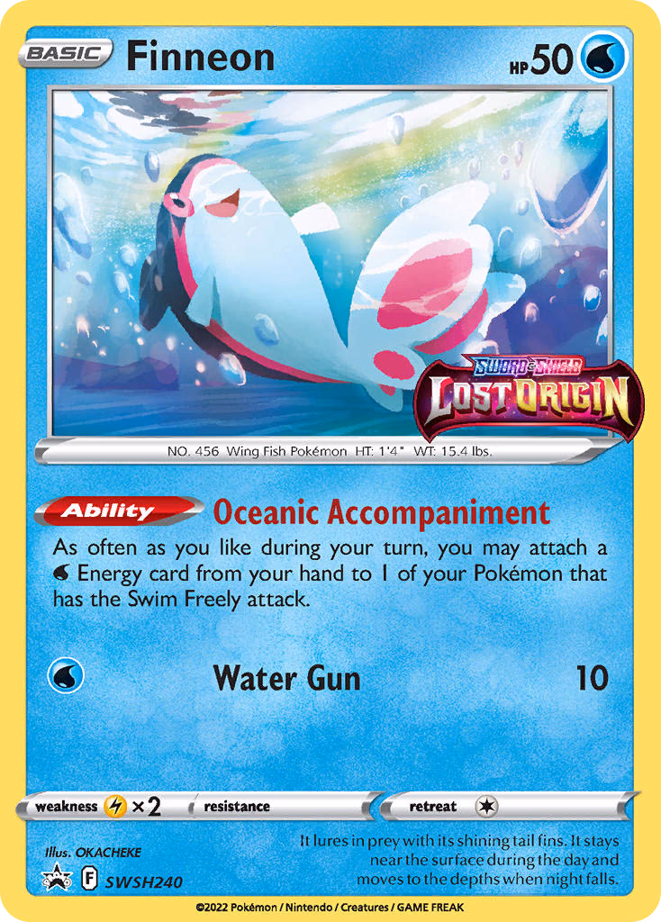 Finneon Pokemon card (SWSH240, SWSH Black Star Promos)