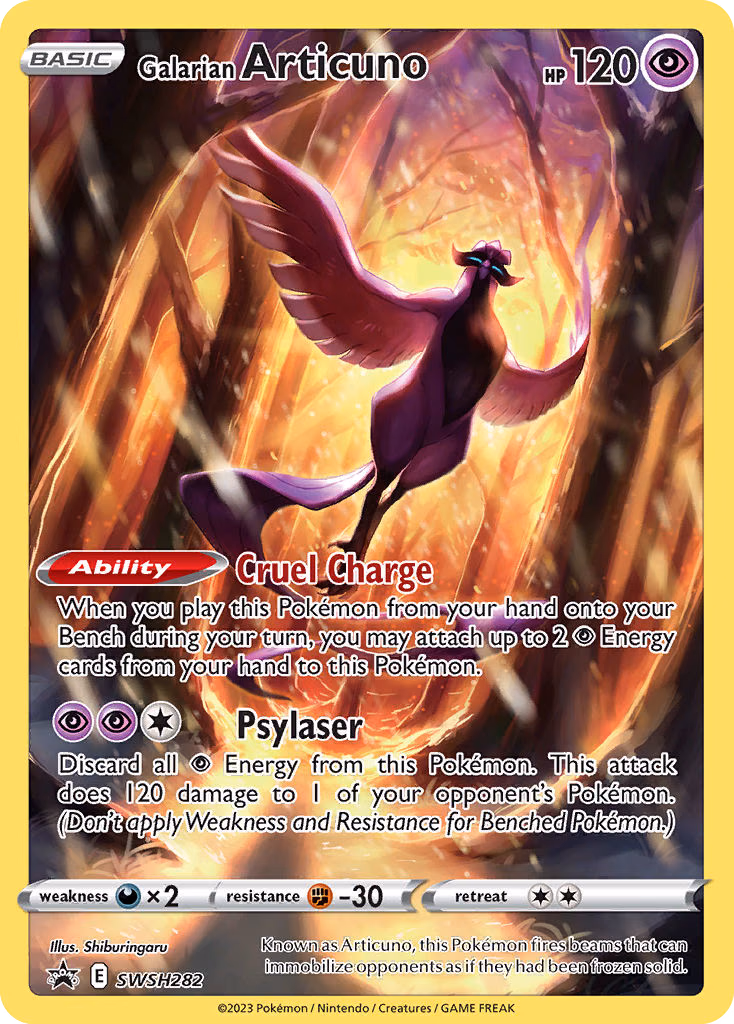 Galarian Articuno Pokemon card (SWSH282, SWSH Black Star Promos)