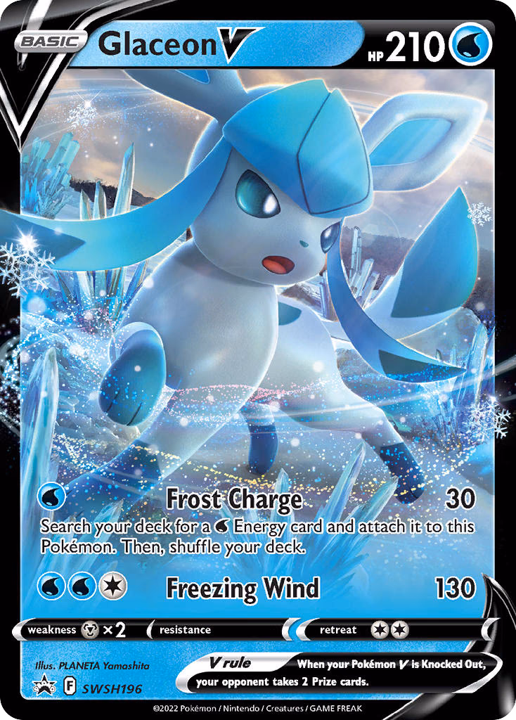 Glaceon V Pokemon card (SWSH196, SWSH Black Star Promos)