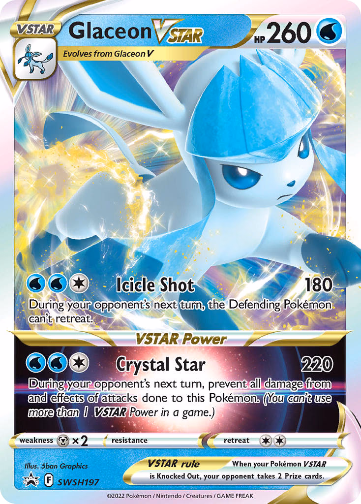 Glaceon VSTAR Pokemon card (SWSH197, SWSH Black Star Promos)