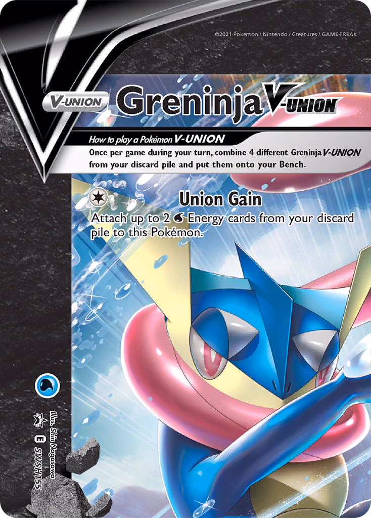 Greninja V-UNION Pokemon card (SWSH155, SWSH Black Star Promos)