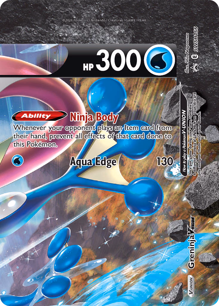 Greninja V-UNION Pokemon card (SWSH156, SWSH Black Star Promos)