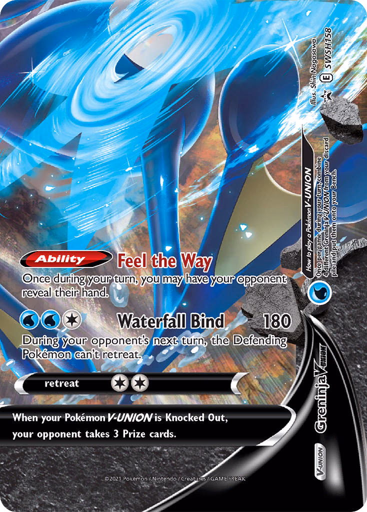 Greninja V-UNION Pokemon card (SWSH158, SWSH Black Star Promos)