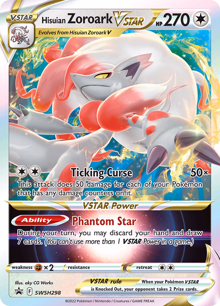 Hisuian Zoroark VSTAR Pokemon card (SWSH298, SWSH Black Star Promos)