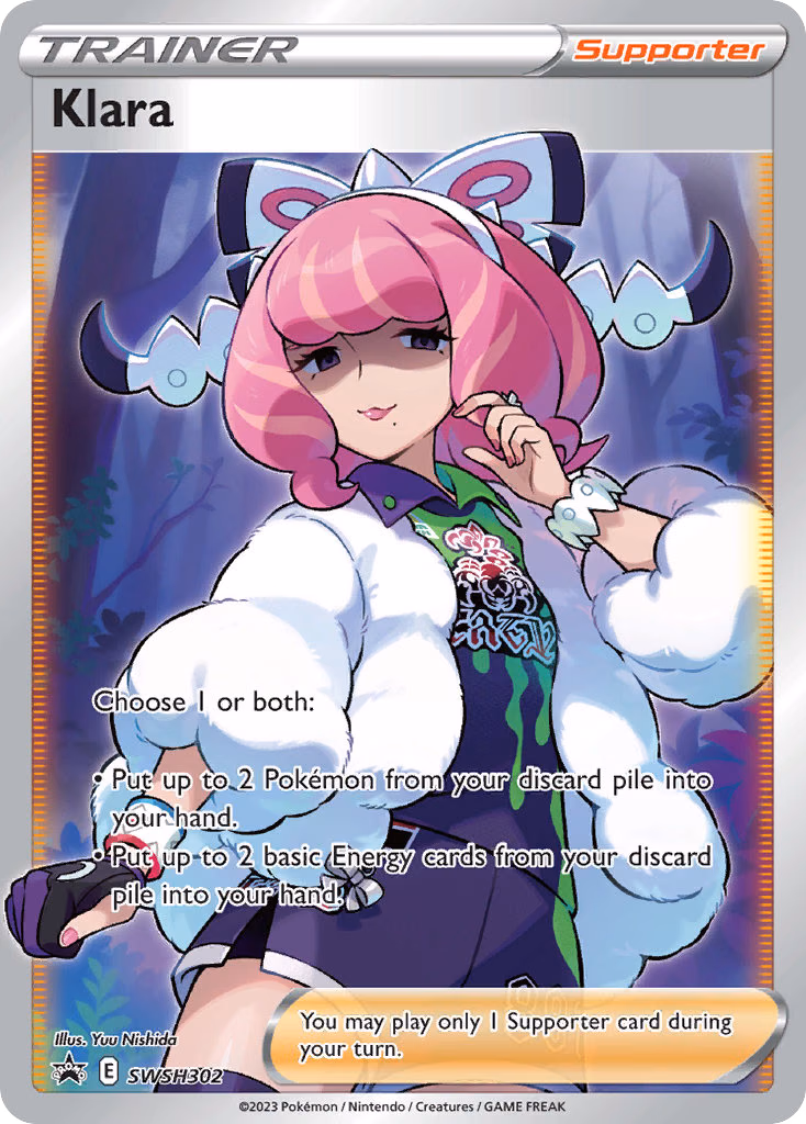 Klara Pokemon card (SWSH302, SWSH Black Star Promos)
