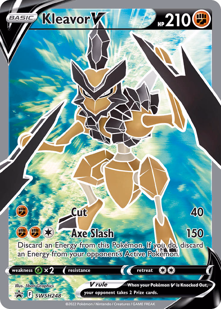 Kleavor V Pokemon card (SWSH248, SWSH Black Star Promos)
