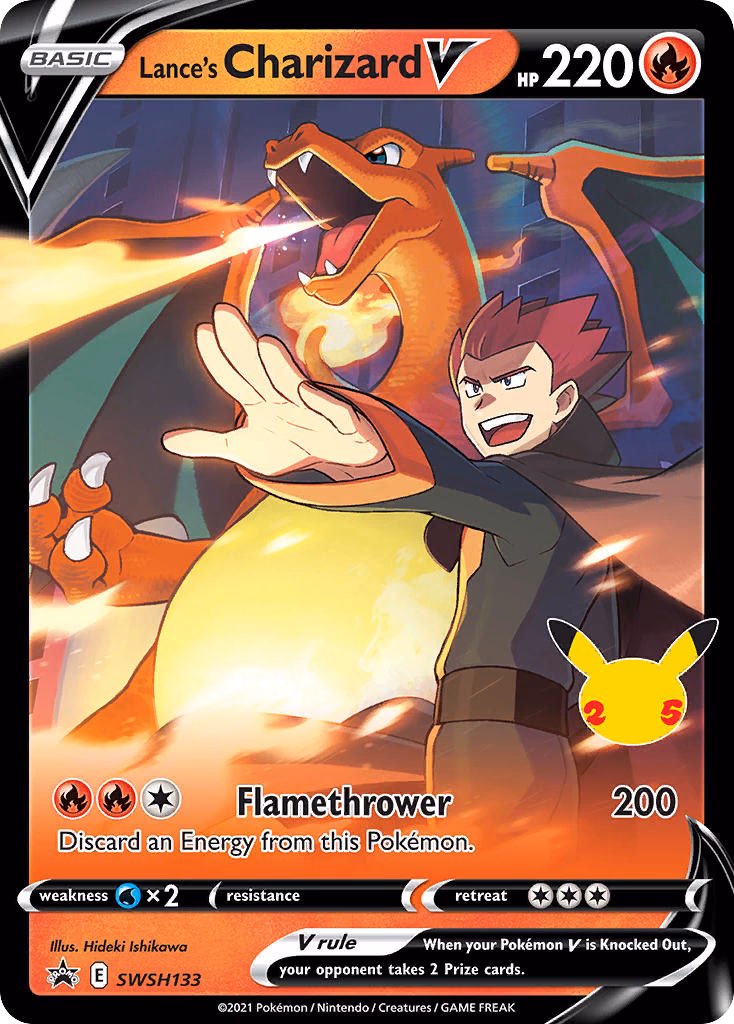Lance's Charizard V Pokemon card (SWSH133, SWSH Black Star Promos)