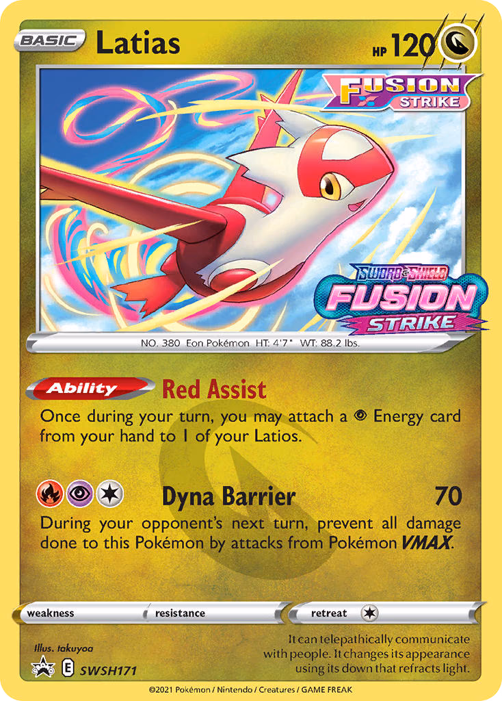 Latias Pokemon card (SWSH171, SWSH Black Star Promos)