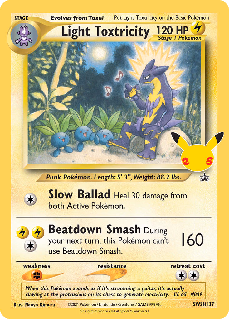 Light Toxtricity Pokemon card (SWSH137, SWSH Black Star Promos)