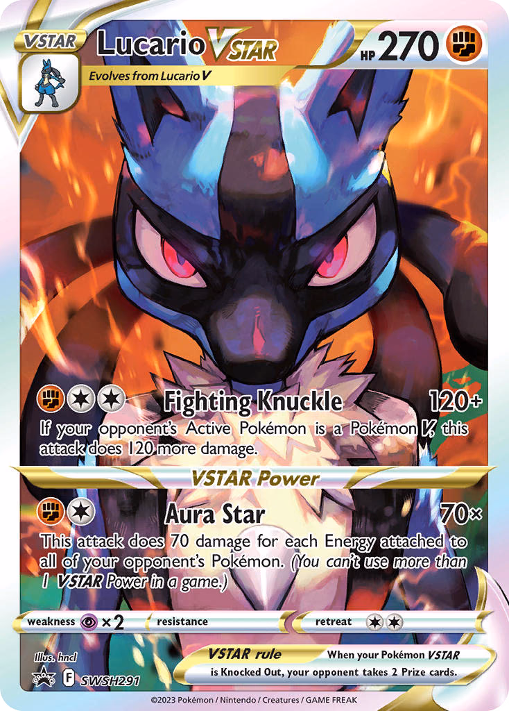 Lucario VSTAR Pokemon card (SWSH291, SWSH Black Star Promos)