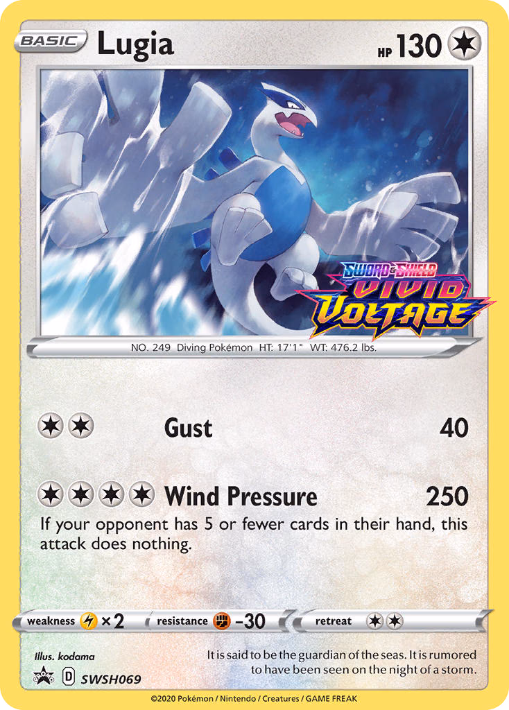 Lugia Pokemon card (SWSH069, SWSH Black Star Promos)